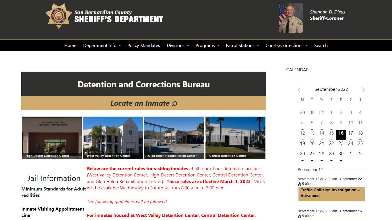 Corrections – San Bernardino County Sheriff's Department